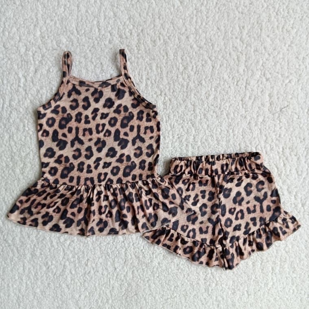Leopard Shorts Set